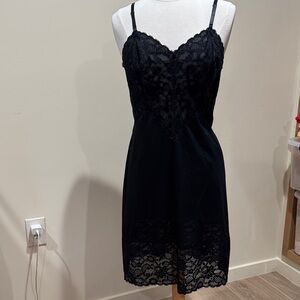 Elegant Black Lace Slip Dress